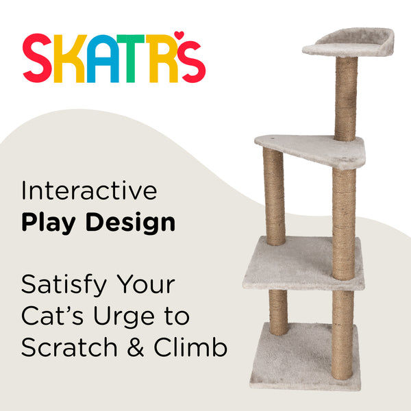 Skatrs Scratchy Wonderland Jumbo Multi Level Cat Tree with Sisal Posts Toy