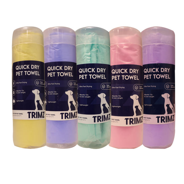 Trimz Quick Dry Absorption Towel for Dogs and Cats (Blue)