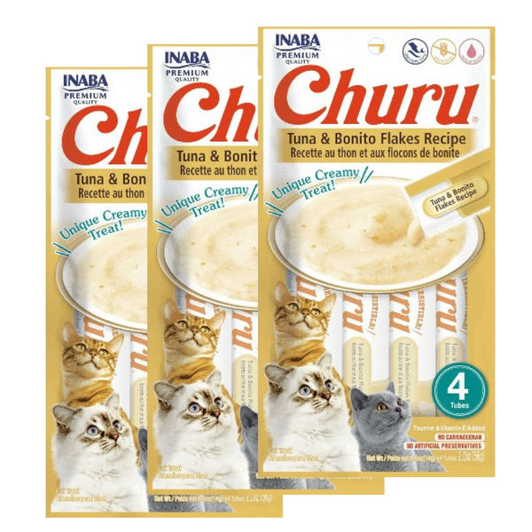 INABA Churu Tuna & Bonito Flakes Recipe Cat Treats