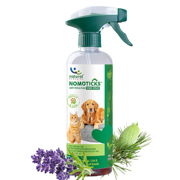 Natural Remedies Nomo Ticks Home Spray for Dogs and Cats