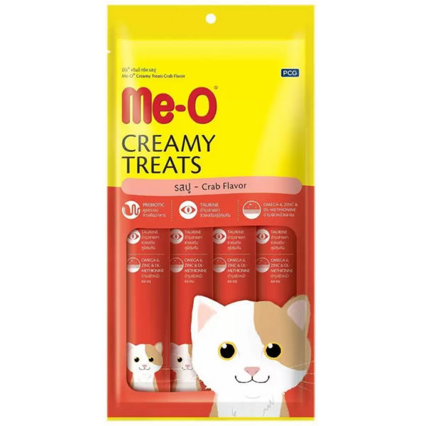 Me O Crab, Chicken, Liver, Goat, Milk, Tuna, Tomato Combo Creamy Treats Cat