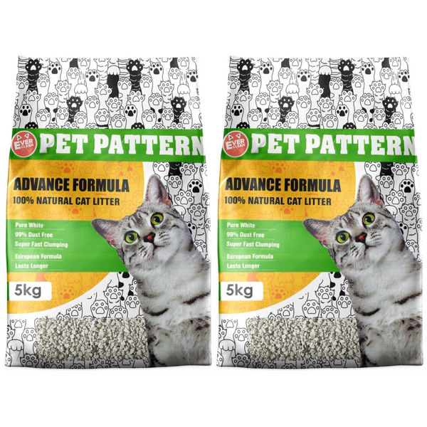 Pet Pattern Natural Clay Unscented Advance Clumping Cat Litter