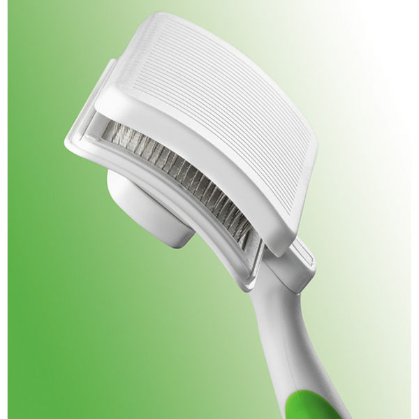 Andis Self Cleaning Slicker Brush for Dogs and Cats (White/ Lime Green)