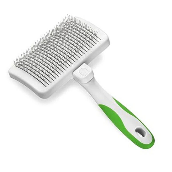 Andis Self Cleaning Slicker Brush for Dogs and Cats (White/ Lime Green)