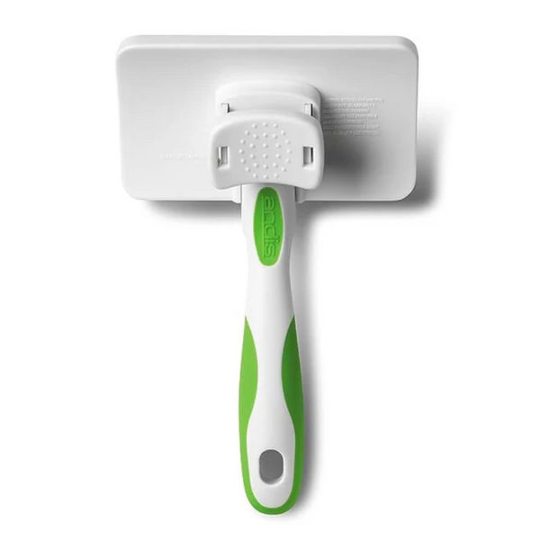 Andis Self Cleaning Slicker Brush for Dogs and Cats (White/ Lime Green)