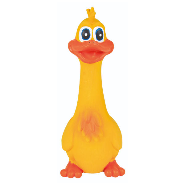 Trixie Duck Latex with Original Animal Sound Toy for Dogs (Yellow)