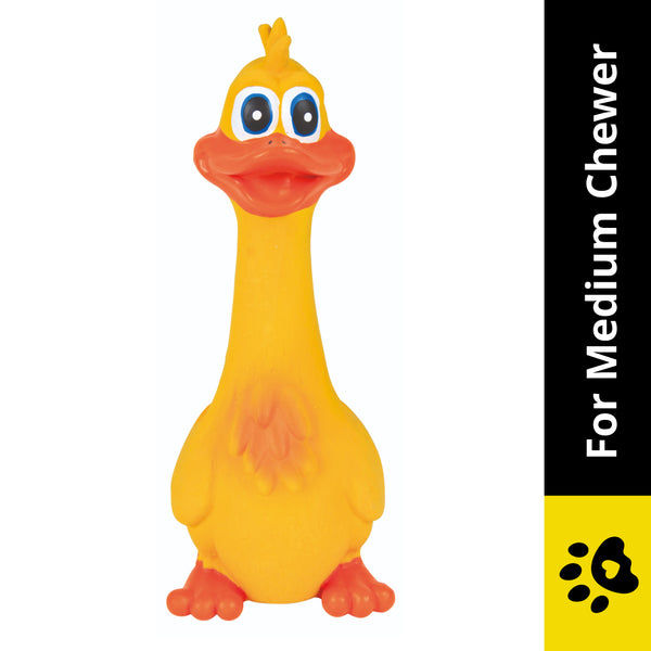 Trixie Duck Latex with Original Animal Sound Toy for Dogs (Yellow)