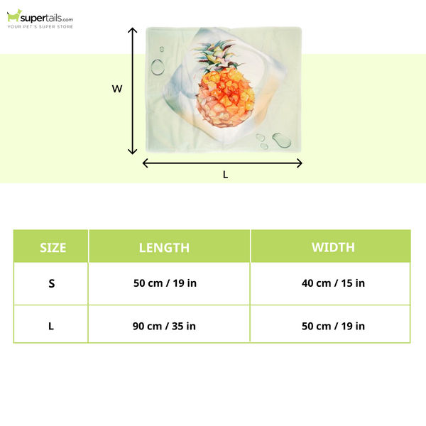 Barkbutler x Fofos Pineapple Cooling Mat for Dogs