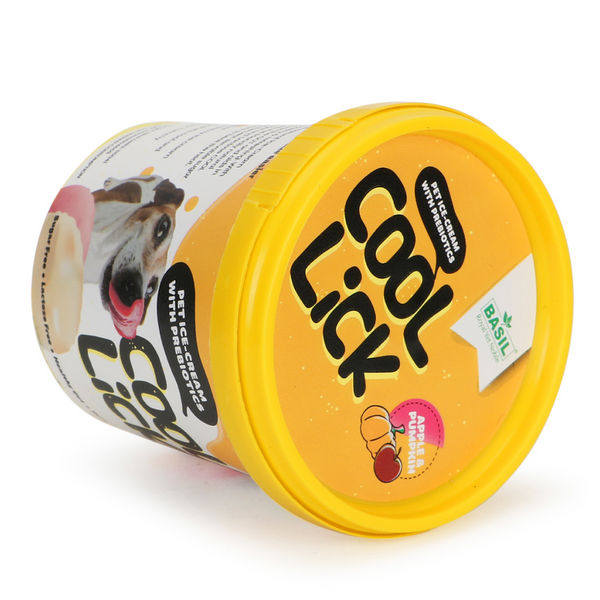 Basil Cool Lick Apple & Pumpkin with Added Prebiotics Ice Cream for Dogs