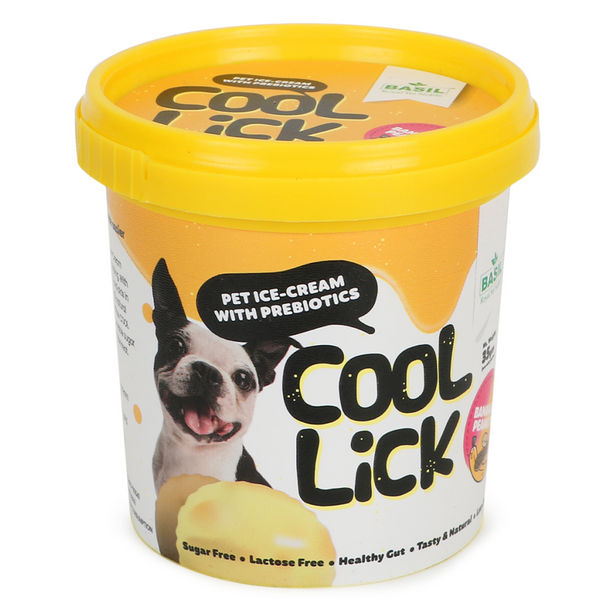 Basil Cool Lick Banana & Peanuts with Added Prebiotics Ice Cream for Dogs