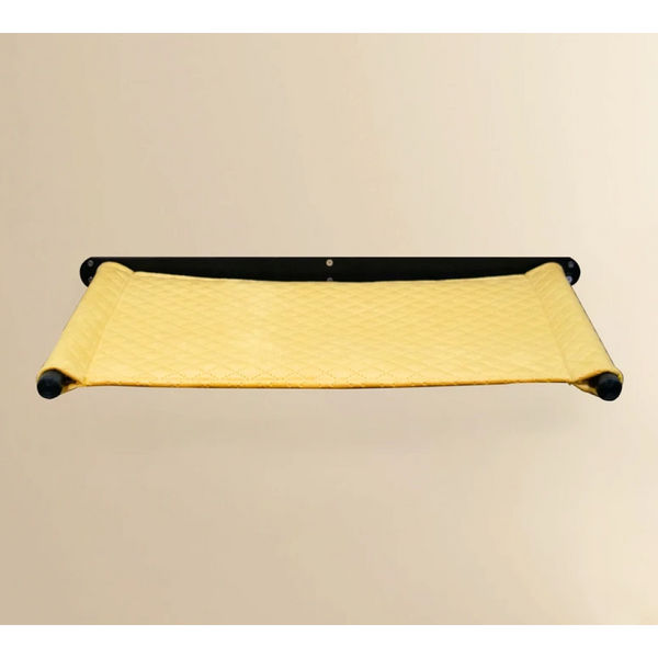 FurryLiving Kiki Wall Mounted Perch for Cats (Black/Yellow)