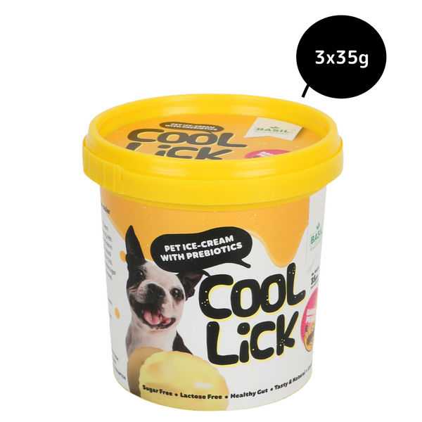 Basil Cool Lick Banana & Peanuts with Added Prebiotics Ice Cream for Dogs