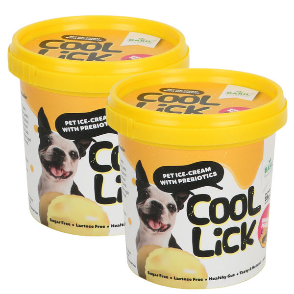 Basil Cool Lick Banana & Peanuts with Added Prebiotics Ice Cream for Dogs