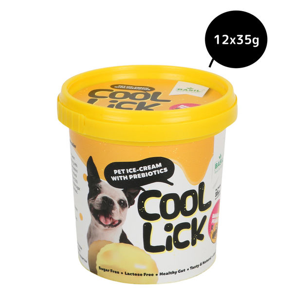 Basil Cool Lick Banana & Peanuts with Added Prebiotics Ice Cream for Dogs