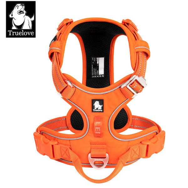 Truelove No Pull Cordura with 3M Reflective Material Harness for Dogs (Orange)