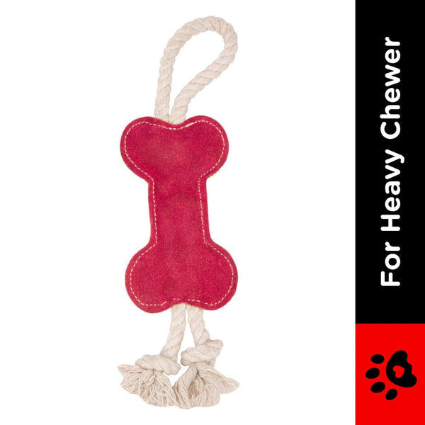 TopDog Premium Twisted Rope Bone Toy for Dogs and Cats (Pink)