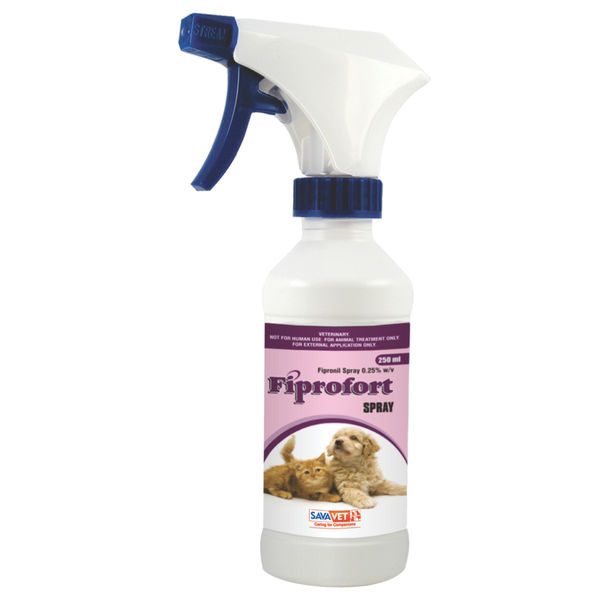 Savavet Fiprofort (Fipronil) Tick and Flea Control Spray for Dogs & Cats
