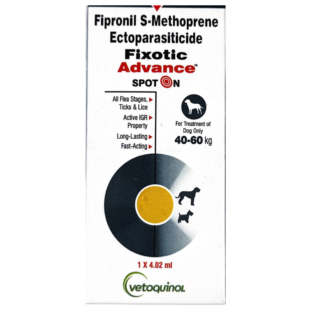 Vetoquinol Fixotic Advance (Fipronil) Tick & Flea Control Spot On for Dogs