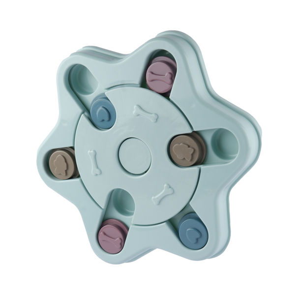 Pet Vogue Slow Feeder Puzzle Toy with Snack Dispenser for Dogs and Cats (Blue)