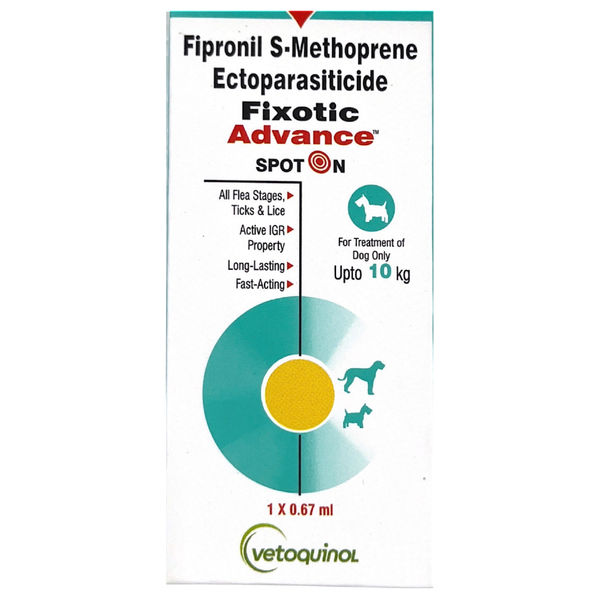 Vetoquinol Fixotic Advance (Fipronil) Tick & Flea Control Spot On for Dogs