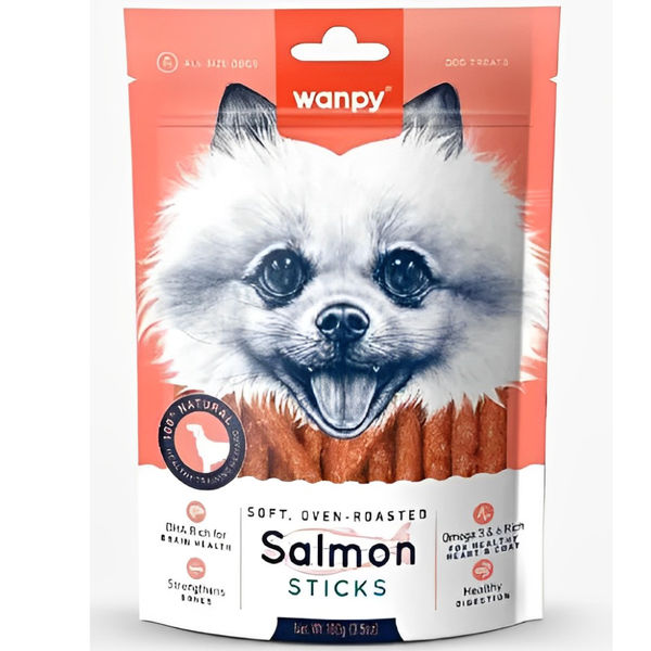 Wanpy Oven Roasted Salmon Stick Dog Treats
