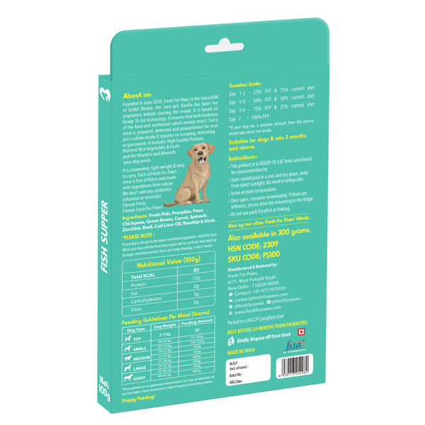 Fresh For Paws Fish Supper Dog Wet Food (300g)