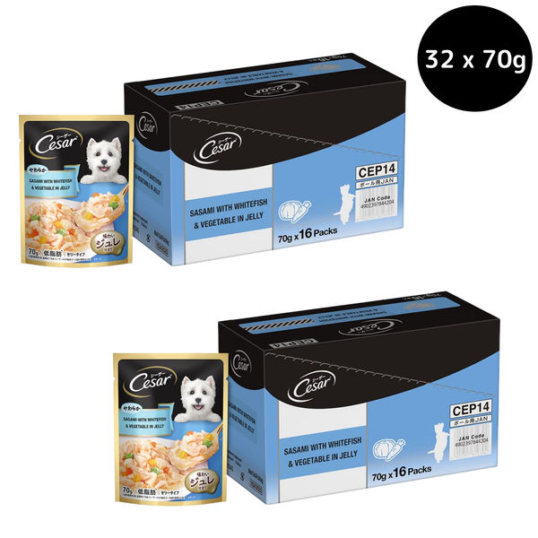 Cesar Sasami with Whitefish & Vegetable in Jelly Dog Wet Food