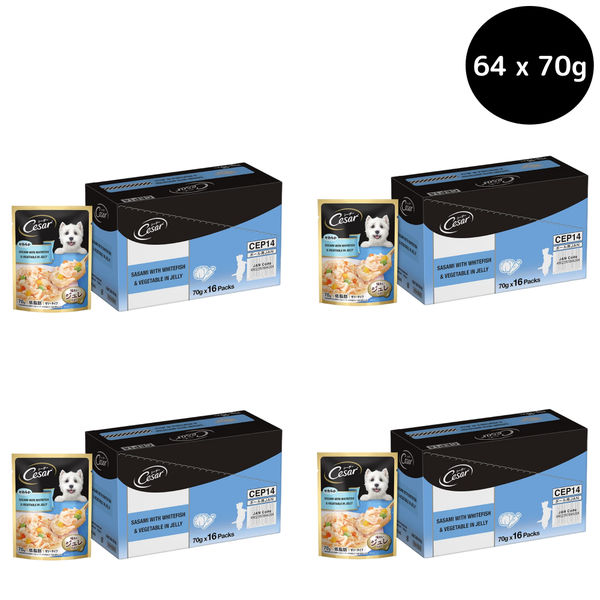 Cesar Sasami with Whitefish & Vegetable in Jelly Dog Wet Food