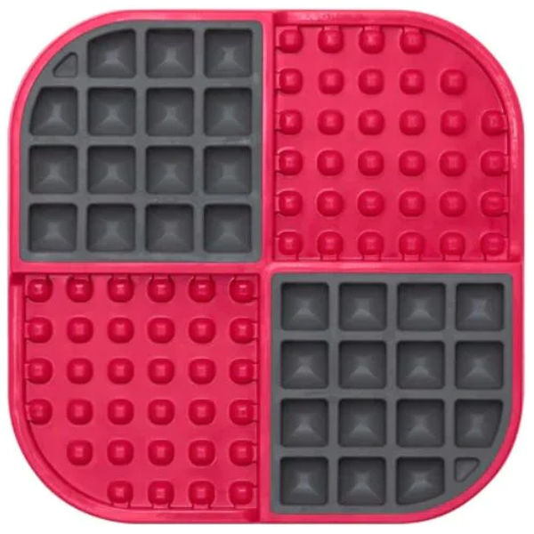 LickiMat SloMo Slow Feeder for Cats and Dogs (Red)