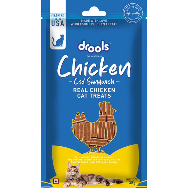 Drools Chicken Cod Sandwich Cat Treats