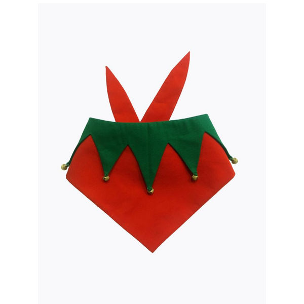 Dogobow Christmas scarf  for Dogs and Cats (Red & Green) (Get a Bow Free)