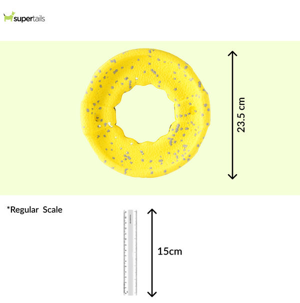 Barkbutler x Fofos Super Lightweight and Durable Flyer Tug Toy for Dogs (Yellow)