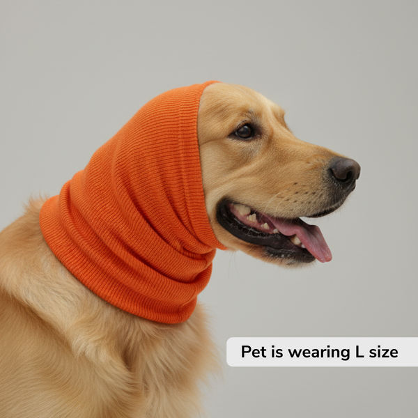 Skatrs Sound Protection Ear Muffs for Dogs and Cats (Orange)