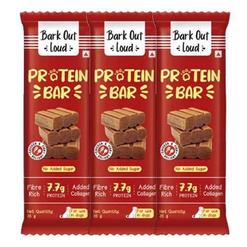 Bark Out Loud Collagen Protein Bar Chicken & Fish Treat for Dogs