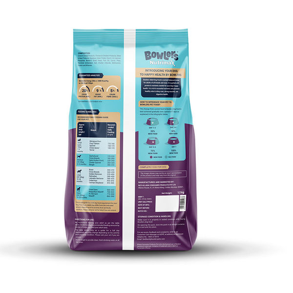 Bowlers Nutrimax Chicken and Vegetables Adult Dog Dry Food