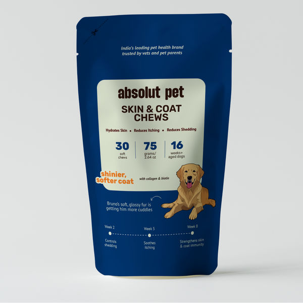 Absolut Pet Probiotics Gut Skin Coat Support Collagen and Biotin Health Dog Supplement