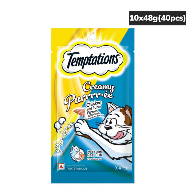 Temptations Creamy Purrrr ee Chicken & Tuna Cat Treats