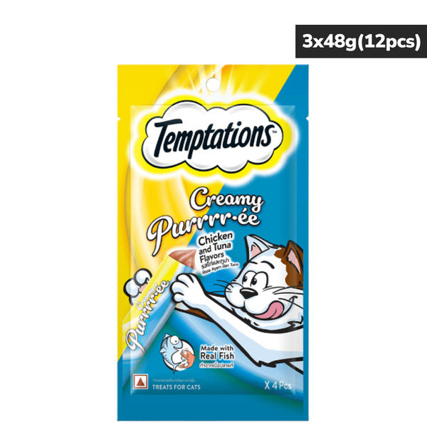 Temptations Creamy Purrrr ee Chicken & Tuna Cat Treats