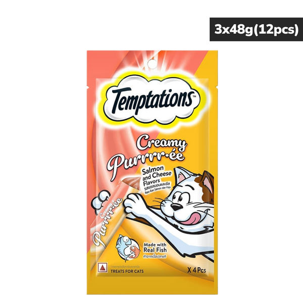 Temptations Creamy Purrrr ee Salmon & Cheese Cat Treats