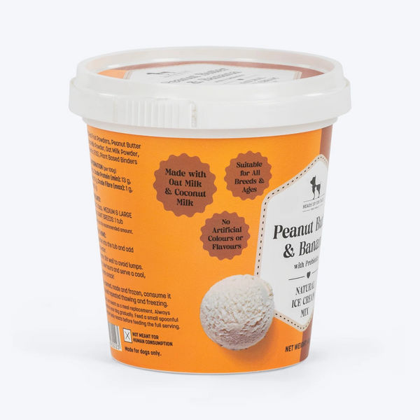 HUFT Peanut Butter & Banana with Prebiotics Natural Ice Cream for Dogs