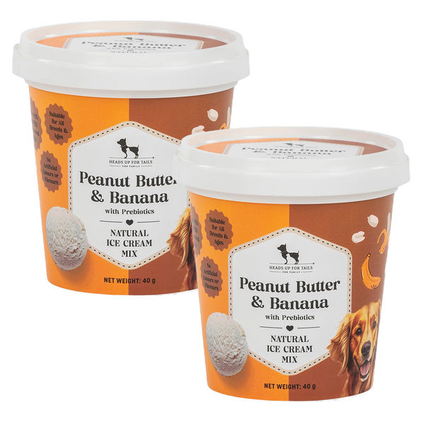 HUFT Peanut Butter & Banana with Prebiotics Natural Ice Cream for Dogs