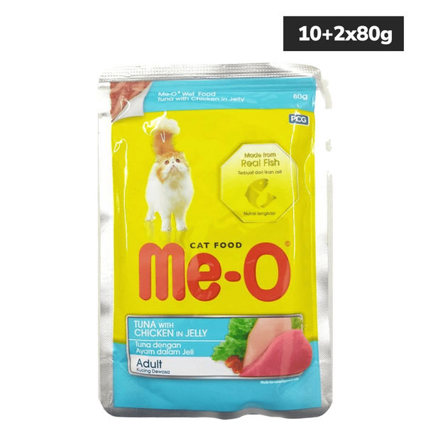 Me O Tuna & Chicken In Jelly Adult Cat Wet Food