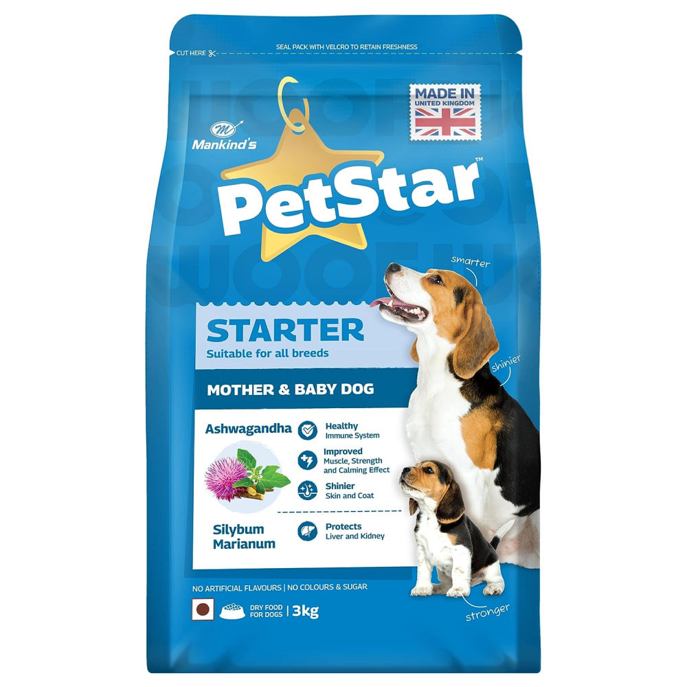 Dog starter food top