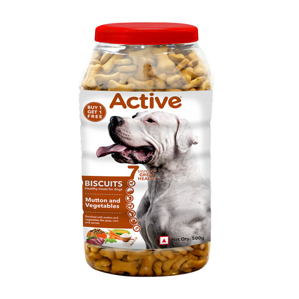 Active Mutton & Vegetable Flavour Biscuit Dog Treats (Buy 1 Get 1)
