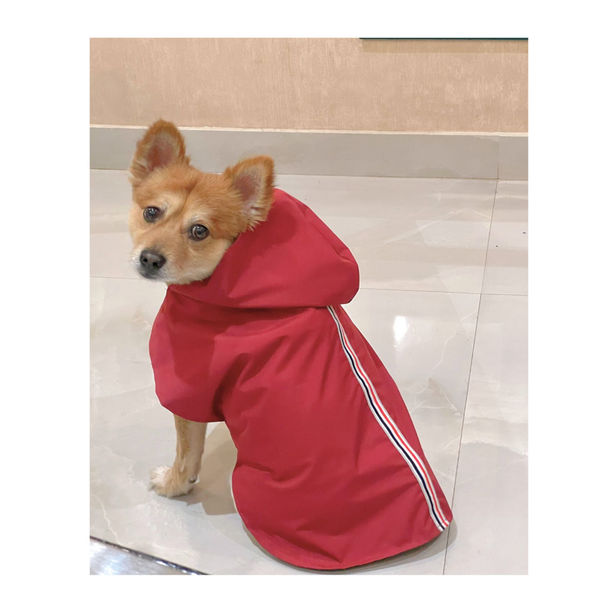 Petsnugs 100% Waterproof Raincoat for Dogs and Cats (Red)