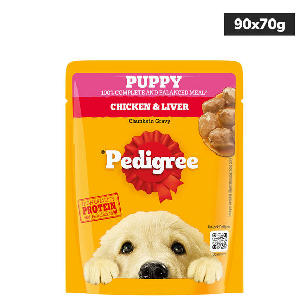 Pedigree Chicken & Liver Chunks in Gravy Puppy Wet Dog Food