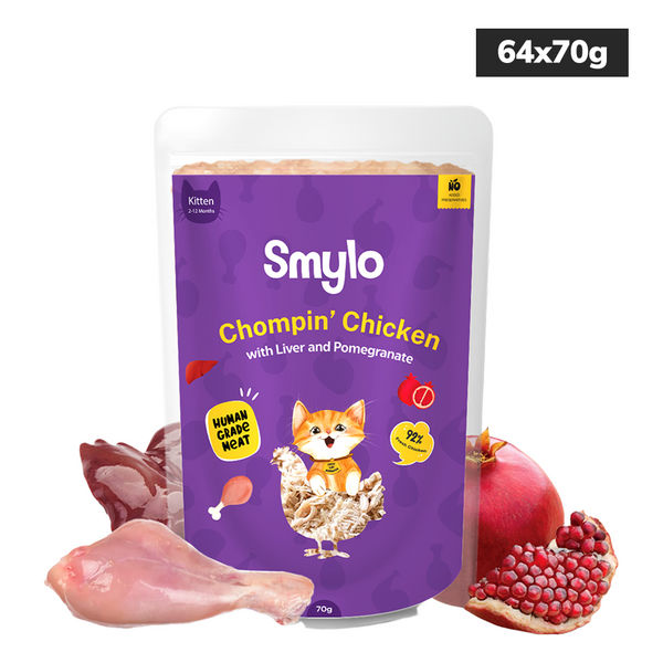 Smylo Kitten Chicken & Liver, Pomegranate, Fresh & No-Preservative Wet Cat Food
