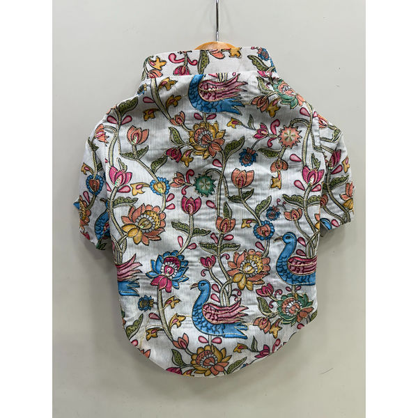 The Papaw Cartel Kalamkari Print Classic Kurta with Zari for Dogs & Cats