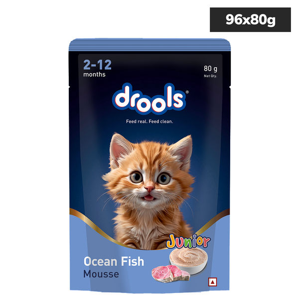 Drools Ocean Fish and Chicken and Salmon and Tuna Mousse Combo Kitten Cat Wet Food