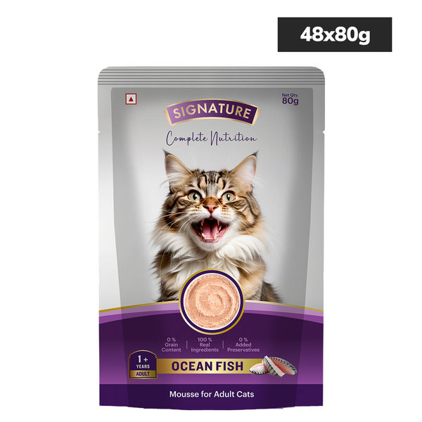 Signature Grain Zero Tuna and Chicken and Salmon and Ocean Fish Mousse Adult Cat Wet Food